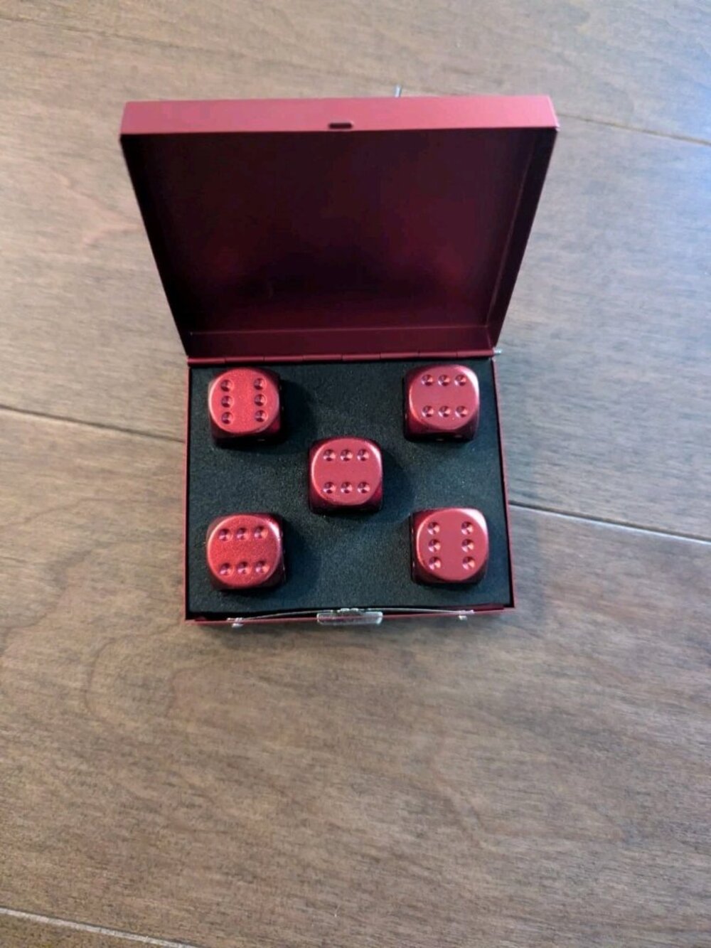 Supreme Aluminum Dice Set Red 5 Metal Dice SS21 Collectible
